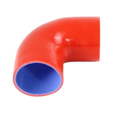 ID 2.5'' 63.5mm 3 Ply High Performance 90 Degree Elbow Coupler Silicone Hose Red