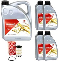 MotoröL Set MotoröL Febi SAE 10W-40 9 Liter + ÖLfilter FüR Audi A6 Avant 4.2 FSI