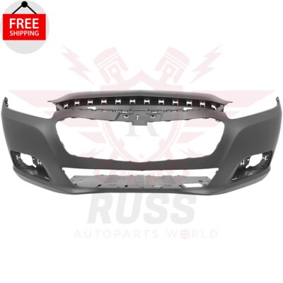 New Front Bumper Cover Primed Black Fits 2014-2015 Chevrolet Malibu 2016 Limited