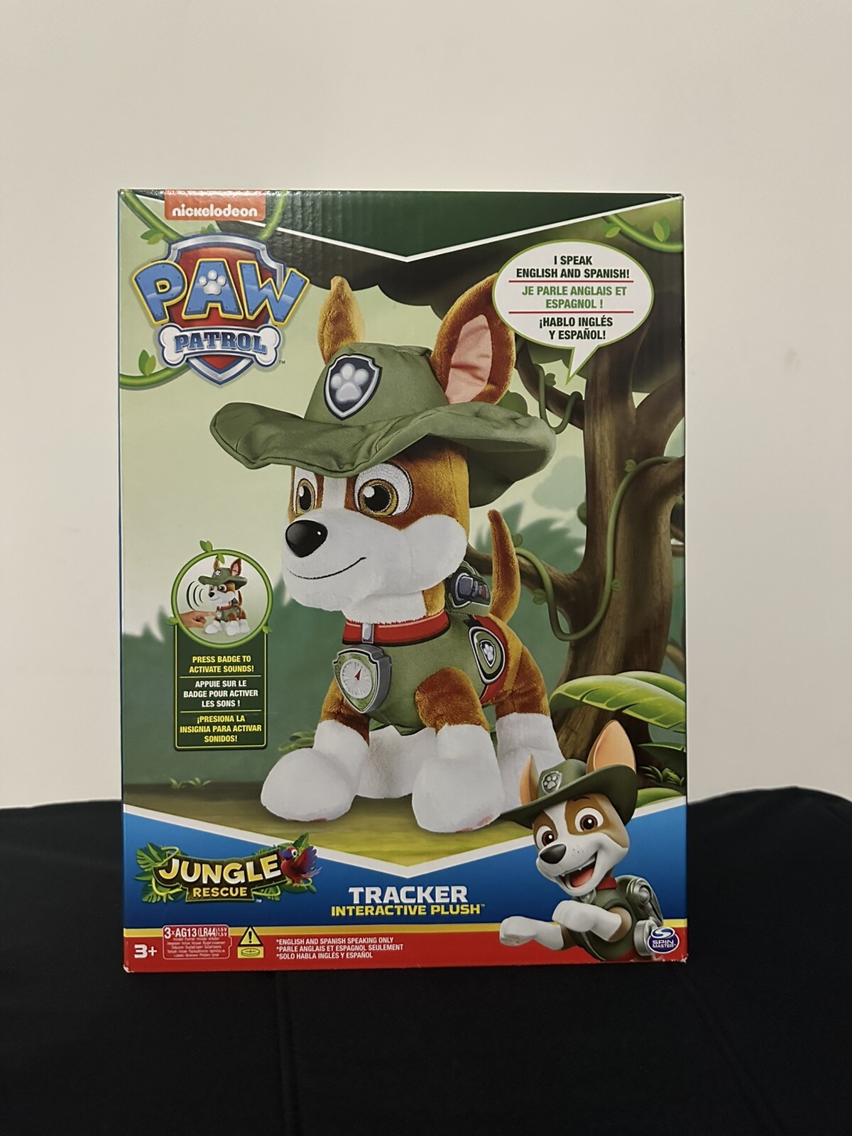 Paw Patrol Jungle Rescue 12" Interactive Plush Tracker Speak