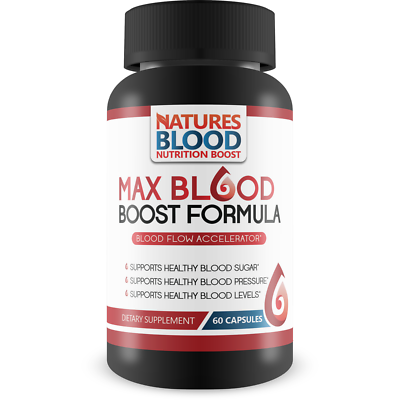 #ad Max Blood Boost Formula Blood Flow Accelerator Supports Blood Pressure $34.97