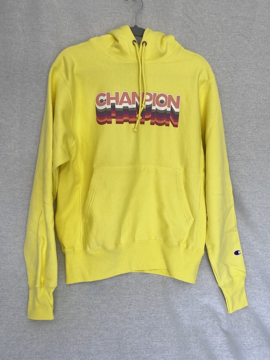 Fleece Hoodie Mustard Color Champion Sweatshirt Champion Fleece