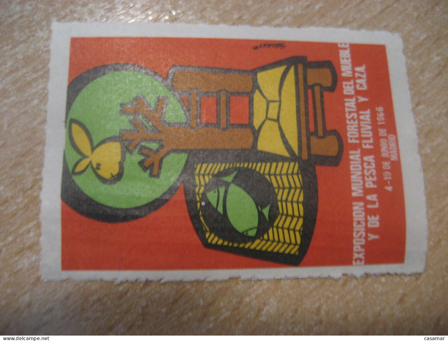 Madrid Rabbit Madrid 1966 Expo Furniture River Fishing Hunting Rabbit Lapin Poster ...