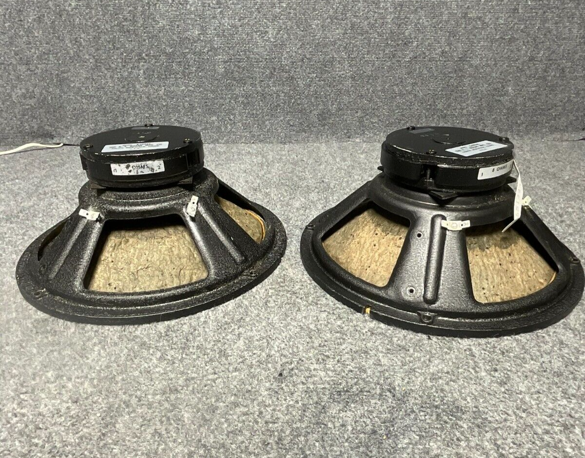 Bozak B-199AC Woofers Pair 🔊🎼 Ohm Ceramic Magnet Black