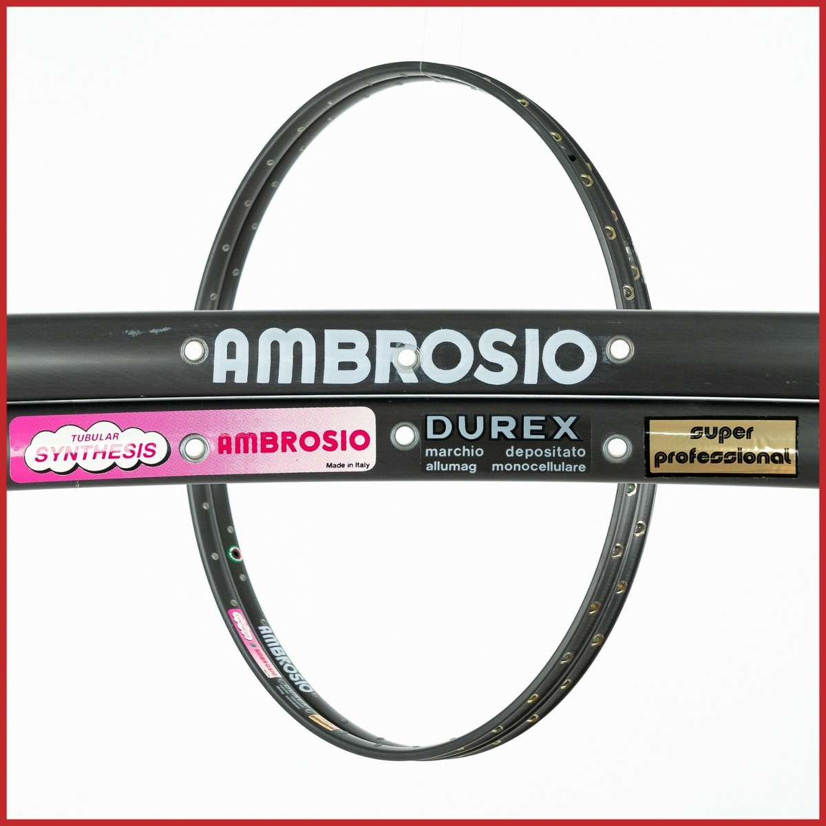 NOS PAIR AMBROSIO SYNTHESIS TUBULAR RIMS 28