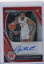 2021-22 Panini Prizm Draft Picks Red /199 Justin Gorham #DP-JGO Auto