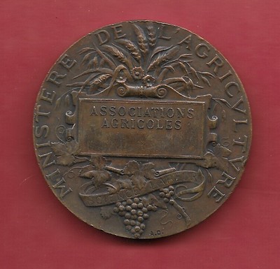 Médaille en bronze - de la République Française- Ministère de l'Agriculture