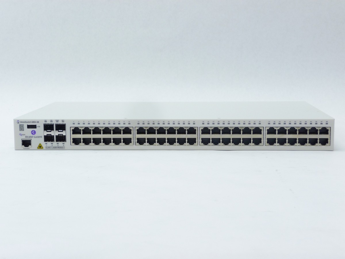 NEW ALCATEL-LUCENT OMNISWITCH OS6850-48 PORT 6850 GIGABIT SWITCH