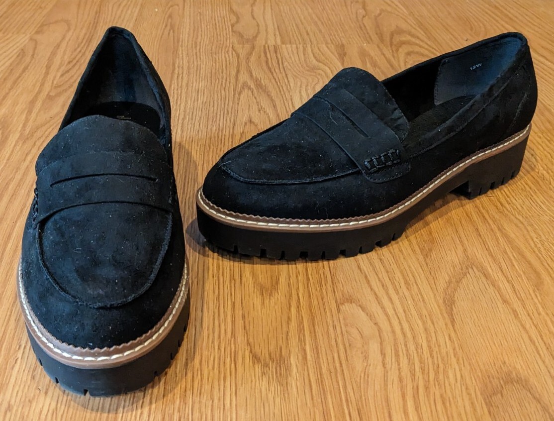 SAOLA Mocassini donna JellyPop Paris plateau grossi neri suola a strappo ecopelle 12W