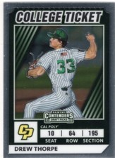 2022 Elite Extra Edition College Ticket #CTO-37 Drew Thrope