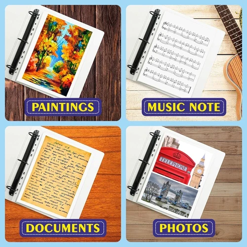 A4 Punch Pocket 45 Micron Thick Filing Wallet Document File Folder Paper Storage - Picture 6 of 10