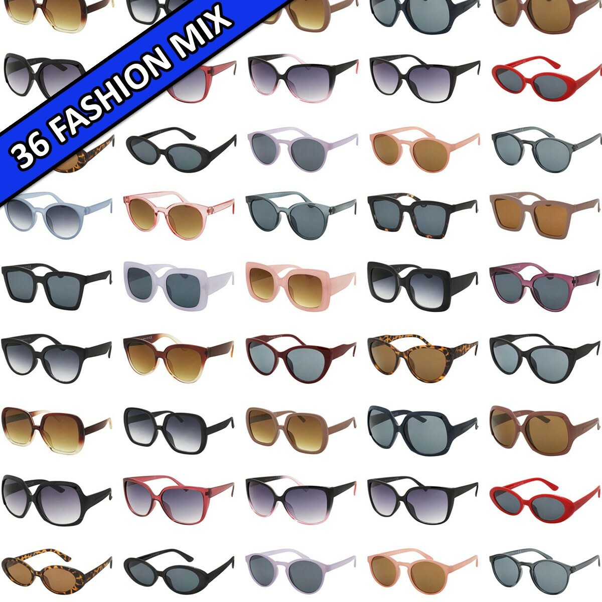 Fashion Sunglasses Wholesale Bulk Lot Sunglass 36 PCS per  display picture 1