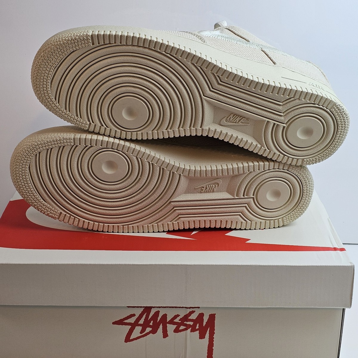 Nike Air Force 1 Low Stussy Fossil CZ9084-200 US Men's Size Nike Air Force 1 Low Stussy Fossil CZ9084-200 US Men's Size