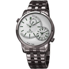 Men's August Steiner AS8210GN Dual Time Sub-Second Dial Steel Bracelet Watch