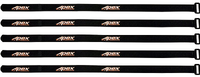 Apex RC Products 16mm X 400mm Lipo Battery / Camera Straps - 5 Pack #3042