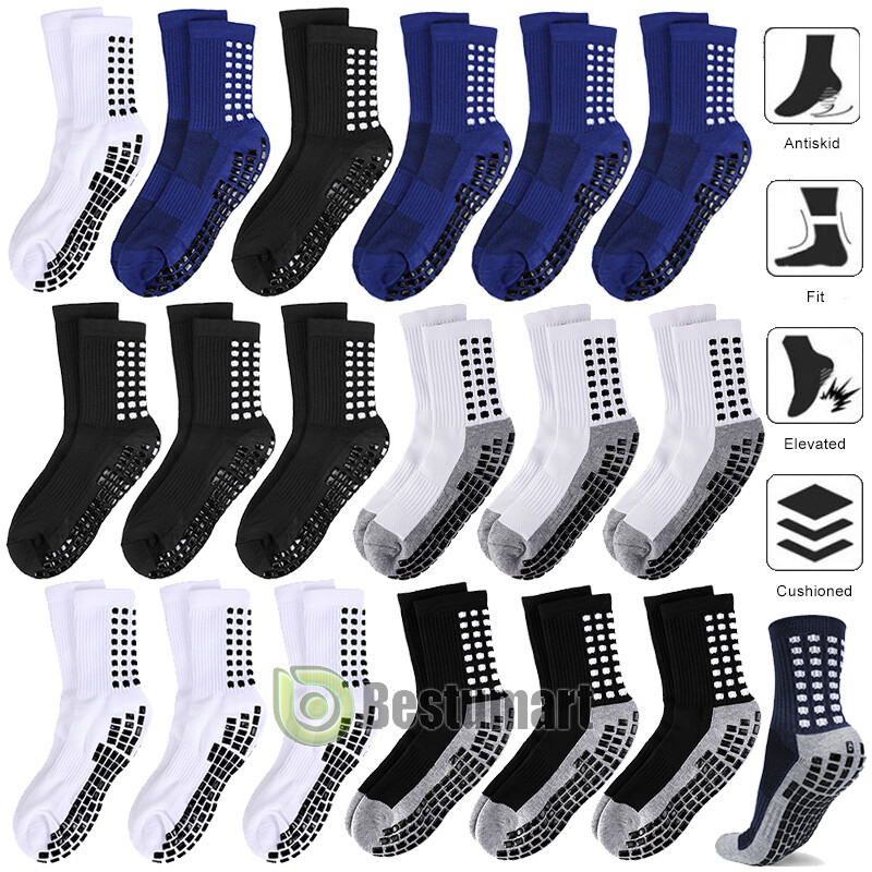 3 6 calcetines medios antideslizantes para futbol yoga ejercicio hombre mujer