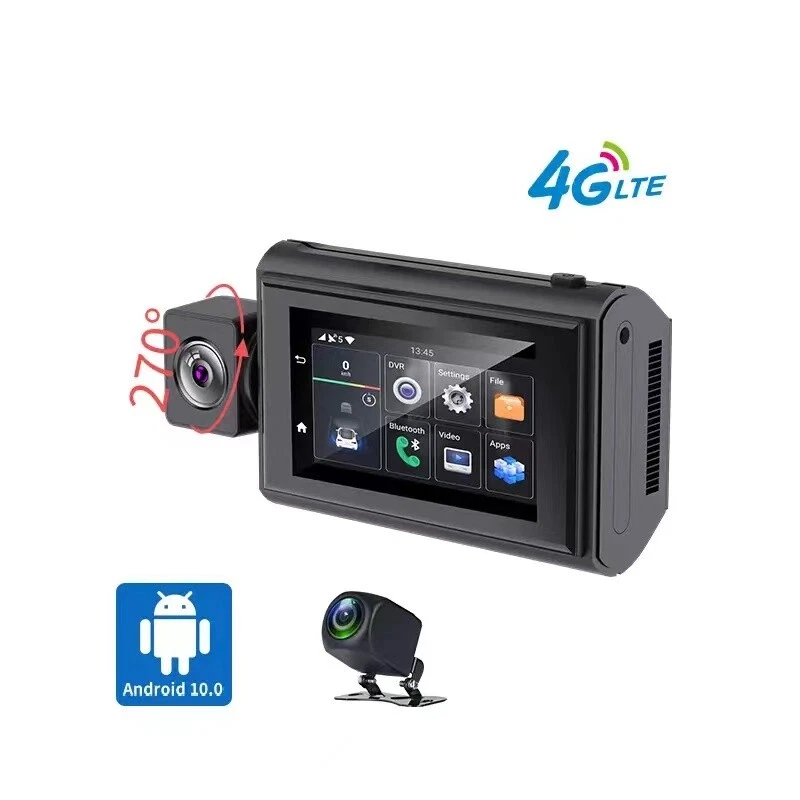 4G Dash Cam Android 10 GPS Navigation ADAS FHD 1080P Dual Lens Auto Video Camera - Image 2 of 4