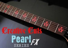Anarchy RED PEARL Fretboard Marker Vinyl Inlay Decal Set for ANY GUITAR and BASS