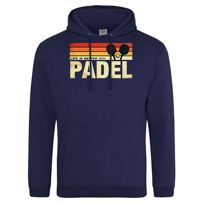 Lustiger Hoodie Padelspieler Erwachsene Leben ist besser mit Padel Geschenk für Männer und Wo...