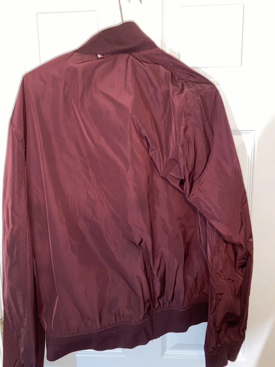 Tommy Hilfiger Burgundy Bomber Varsity Jacket Large eBay