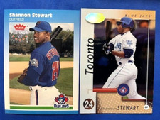 Shannon Stewart 2002 Fleer Platinum & 2002 Leaf Certified Baseball - Blue Jays