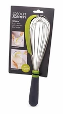 Stainless Steel Whisk 2 in 1 with Integrated Silicone Bowl Scraper, Easy to Use