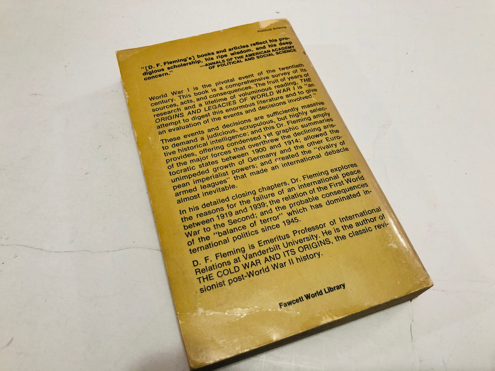 Vintage The Origins And Legacies Of World War 1 Reference PB Book