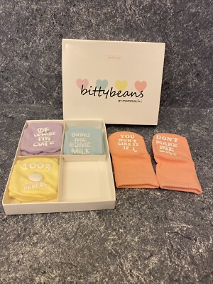 Bittybeans Baby Socks Gift Set by Mommachi Perfect Baby Shower  4 Pairs Pastels