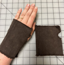 18th Century era Rough Fingerless Mitts out of Scraps, "Turn" TV Costume 102