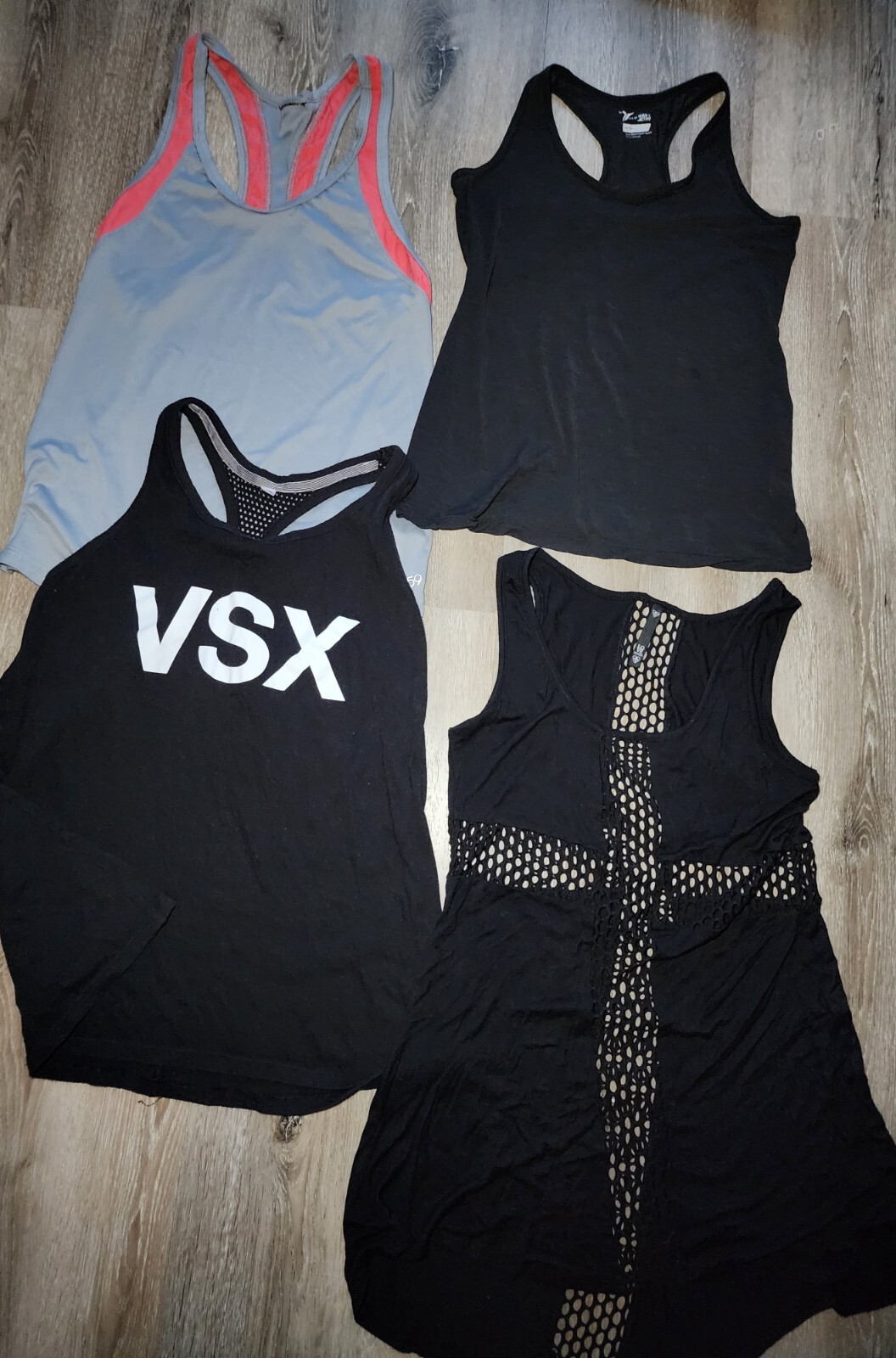 ALTRA Set 4 canotte donna attive taglie XS nero grigio Victoria's secret altre