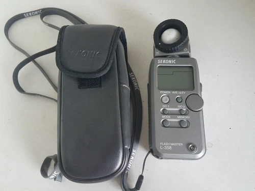 Sekonic Flash Master L-358 Digital Light Meter With Case And Lanyar
