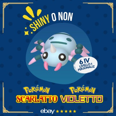 Spinarak Shiny or Not   6 IV Customizable Pokemon Scarlet Purple   
