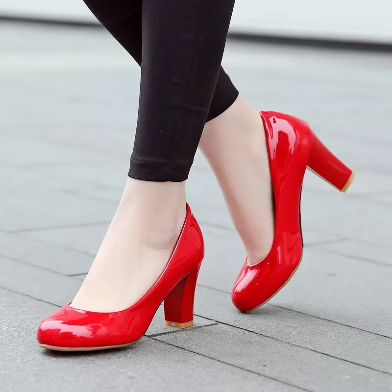 Chunky work heels sale