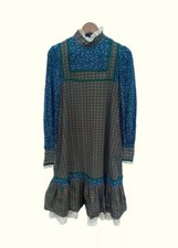 Gunne Sax Patterned Dress Rare 1970s