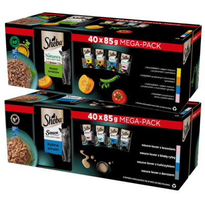 Sheba Sauce Fischgeschmack und Nature s Collection 80x85g Katzenfutter in Sauce