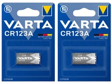 2 VARTA LITHIUM CR123A 6205 3V CR17345 06205 Cylindrical Batteries