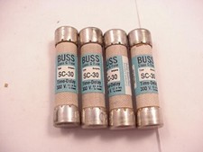 Bussmann SC 30 300 Volt Fuse Lot of Four Ships Same Day