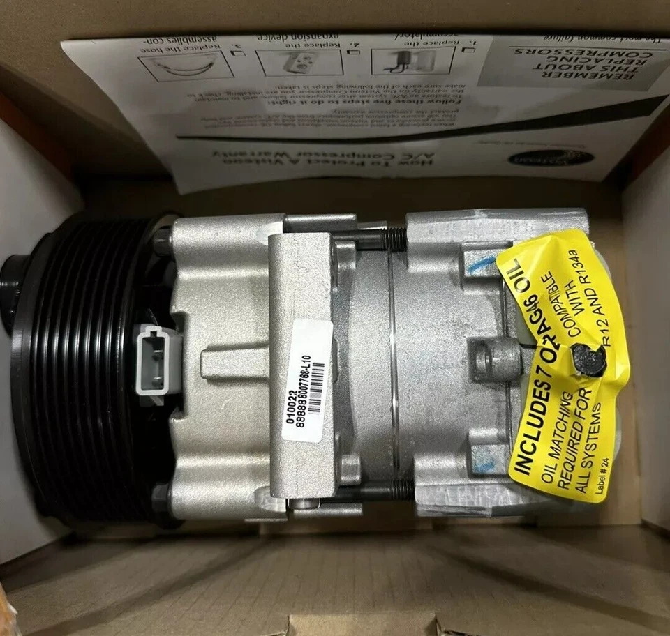 Compresor de aire acondicionado nuevo Ford F250 F350 F450 03-07 Super Duty 6,0 L 5,4 L 6,8 L 010022 Foto 3 de 4