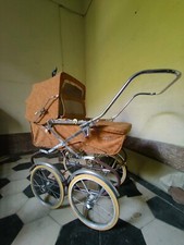Carrozzina vintage usata marca Martinelli tessuto Marrone