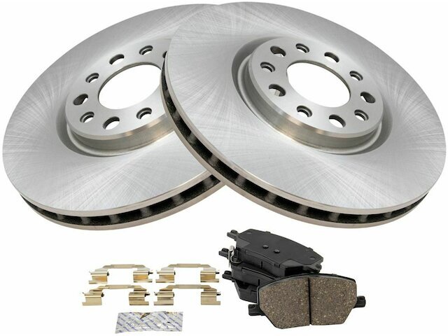 Front TRQ Brake Pad and Rotor Kit fits Fiat 500X 2016-2019 61JCHW