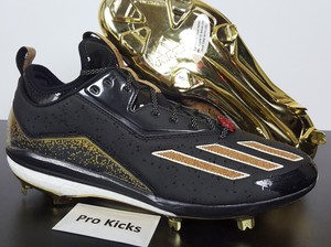 black and gold adidas baseball cleats