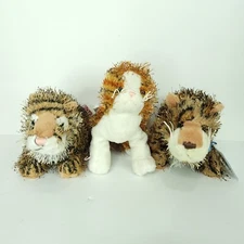 GANZ Webkinz Leopard Tiger Striped Alley Cat Lot Of 3 Plush Stuffed Animal