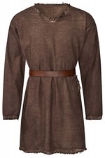 Mittelaltertunika Tunika LARP Damen / Herren Braun Gr. S-3XL USED LOOK