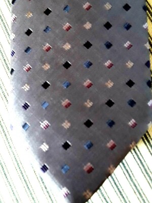 LNWOT Faultless Marks & Spencer Textured Silk Silver Tie Made in England