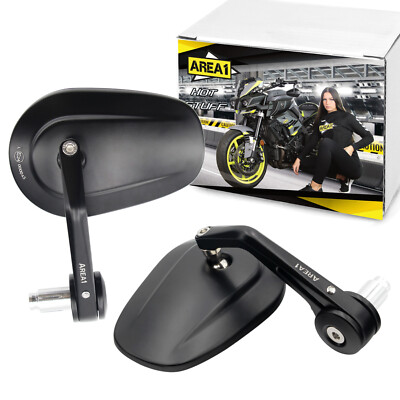 Motorrad Lenkerenden Spiegel Area1 Rückspiegel Set E-geprüft (V01)