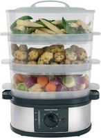 Morphy Richards 3 Tier Food Steamer, 9L, 60 Minute Timer with Bell, Instant
