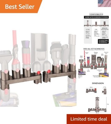 Multi-Function Dyson Attachment Holder - Polished Grey and Easy Access