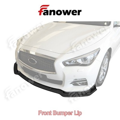 Matte Black Front Bumper Lip Splitter Spoiler For INFINITI Q50 Base 2014-2017