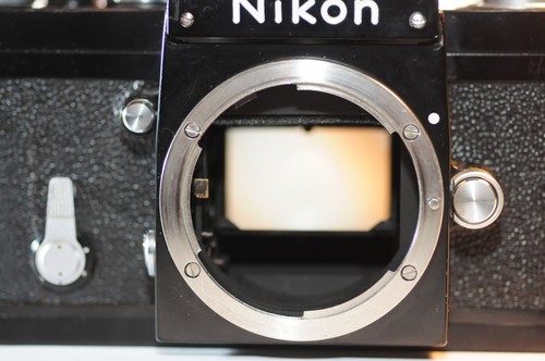 Nikon F black 35mm Film SLR camera Action finder F-36 base plate working READ - Picture 8 of 13