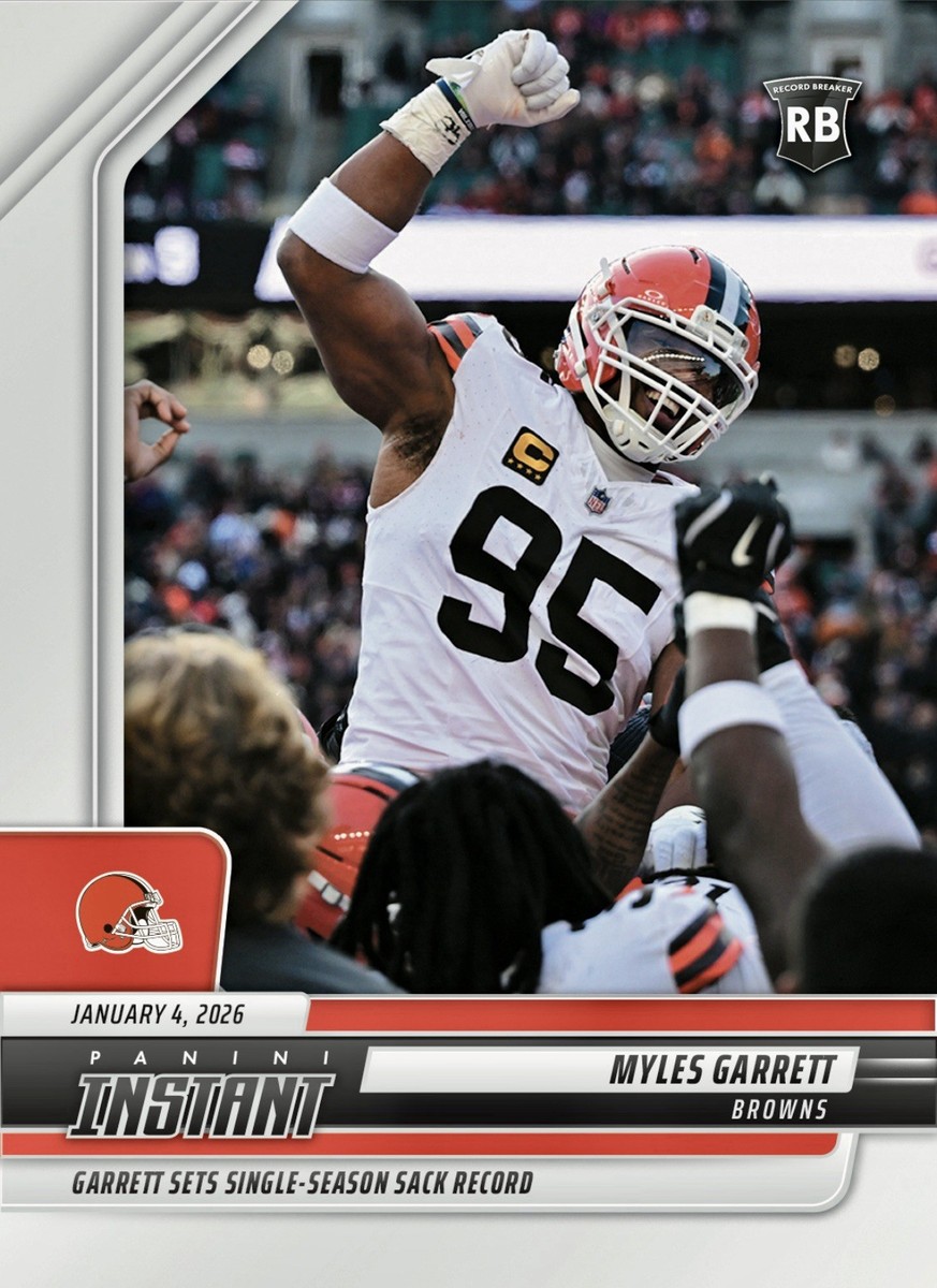 Myles Garrett 2025 Panini Instant #396 Sack Record Breaker 🔥 | eBay